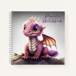 Niedliches Baby-Dragon-Sketchbook Notizblock