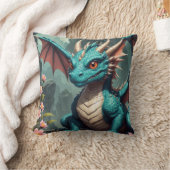 Niedliches Baby Dragon wirbelkissen für Kinder Kissen (Decke)