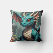 Niedliches Baby Dragon wirbelkissen für Kinder Kissen (Rückseite)