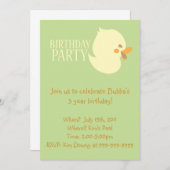 Niedliches Baby Duckling Rubber Ducky Geburtstag l Einladung (Vorne/Hinten)