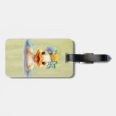 Niedliches Baby Ducklings Spaß Tiere Blume Gepäckanhänger (Rückseite horizontal)