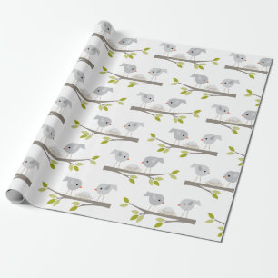 Niedliches Baby-Dusche Bird Nest Wrapping Paper Geschenkpapier