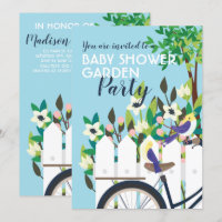 Niedliches Baby Dusche Garden Party Floral Einladu