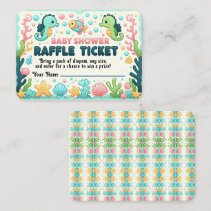 Niedliches Baby Dusche Sea Life Raffle Ticket