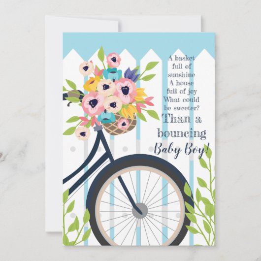 Niedliches Baby Duschgarten Party Blumenladen Einladung (Vorderseite)