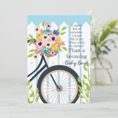 Niedliches Baby Duschgarten Party Blumenladen Einladung (Stehend Vorderseite)