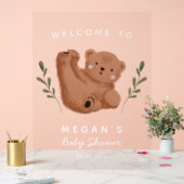 Niedliches Baby-Duschzeichen für Cub Bear Acrylschild (Hochzeit)