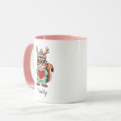 Niedliches Baby Eichhörnchen Personalisierte Weihn Tasse (Vorderseite Links)