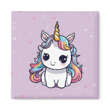 Niedliches Baby-Einhorn mit Lila Hintergrund
