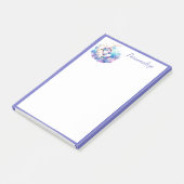 Niedliches Baby Einhornschlafen auf dem Mond perso Post-it Klebezettel (angewinkelt)