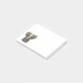 Niedliches Baby-Elefant-Kalb, das sich hinsitzt Post-it Klebezettel (angewinkelt)