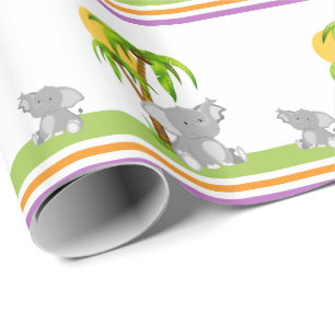 Niedliches Baby-Elefant-Verpackungs-Papier Geschenkpapier