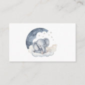 Niedliches Baby Elephant Babydusche-Windeln-Gewinn Begleitkarte (Rückseite)