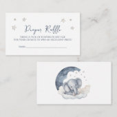 Niedliches Baby Elephant Babydusche-Windeln-Gewinn Begleitkarte (Vorne/Hinten)