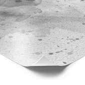 Niedliches Baby Elephant Black and White Watercolo Fotodruck (Ecke)