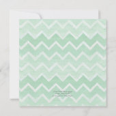 Niedliches Baby Elephant Blumenmuster Zickzack Mus Einladung (Rückseite)