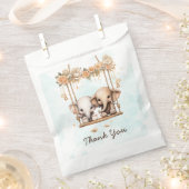 Niedliches Baby Elephant Gender Neutral Twin Baby Geschenktütchen (Ausgeschnitten)
