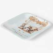 Niedliches Baby Elephant Gender Neutral Twin Baby Pappteller (Gewinkelt)