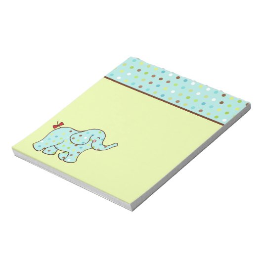 Niedliches Baby Elephant Notepad-Geschenk Notizblock (Rotiert)