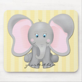 Niedliches Baby Elephant Office oder Zuhause Yello Mousepad