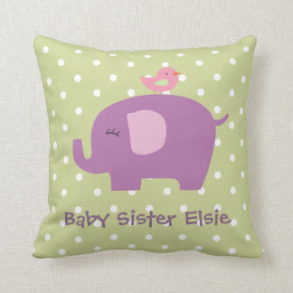 Niedliches Baby Elephant und Personalisiertes Voge Kissen