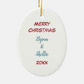 Niedliches Baby Es ist kalt draußen Pinguin Keramik Ornament (Hinten)