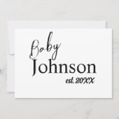 Niedliches Baby Est. Bekanntgabe des Jahres der Ge Ankündigung (Vorderseite)