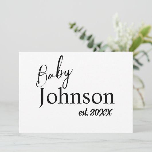 Niedliches Baby Est. Bekanntgabe des Jahres der Ge Ankündigung (Stehend Vorderseite)