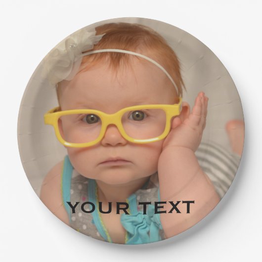 Niedliches Baby Family Foto Pappteller (Vorderseite)