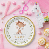 Niedliches Baby Fawn Party Kleines Hirschspulenpap Pappteller (Party)