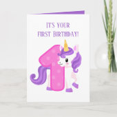 niedliches Baby First Geburtstag Karte (Vorderseite)