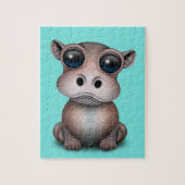 Niedliches Baby-Flusspferd Puzzle (Vertikal)