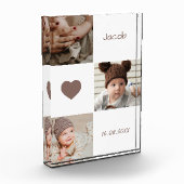 Niedliches Baby Foto Collage Herz Foto Block (Links)