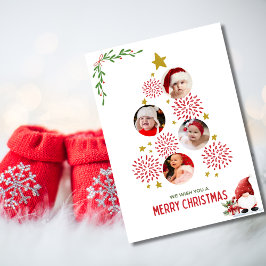 Niedliches Baby Foto Tree, Moderne, Minimalistisch Feiertagskarte