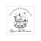 Niedliches Baby Fox Asleep im Magischen Starry Tea Gummistempel (Prägung)