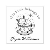 Niedliches Baby Fox Asleep im Magischen Starry Tea Permastempel (Design)