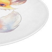 Niedliches Baby Fox Cutting Board Schneidebrett (Ecke)
