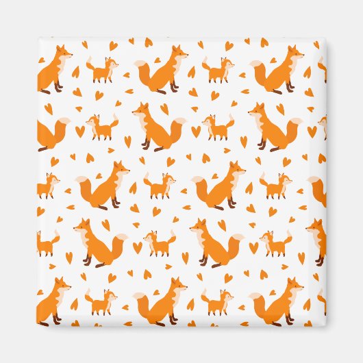 Niedliches Baby Fox Happy Mütter Tag Wildtier Magnet (Vorne)