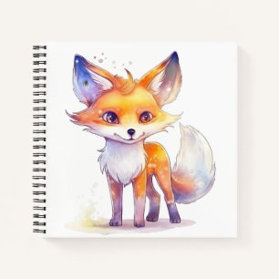 Niedliches Baby Fox Spiral Notebook Notizblock