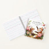 Niedliches Baby Foxes Babydusche Gästebuch Notizblock (Innenseite)