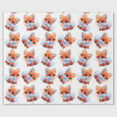 Niedliches Baby-Fuchs-Muster Geschenkpapier (Flach)