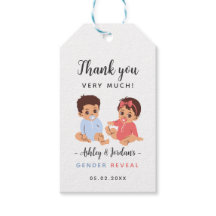 Niedliches Baby Gender Reveal Vielen Dank Tag