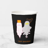 Niedliches Baby Ghosts Halloween-Papiertasse Pappbecher (Rückseite)