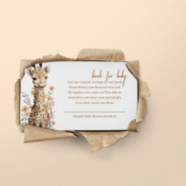 Niedliches Baby-Giraffbuch für Kinder Begleitkarte