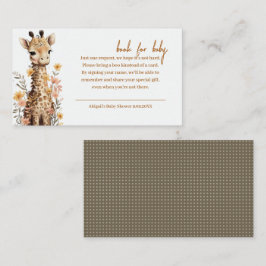 Niedliches Baby-Giraffbuch für Kinder Begleitkarte