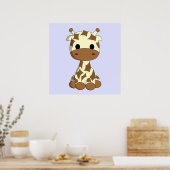 Niedliches Baby-Giraffe-Cartoon-Kinderzimmer Poster (Küche)