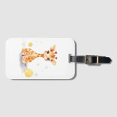 Niedliches Baby Giraffe Gepäckstück Gepäckanhänger (Vorderseite (Horizontal))