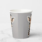 Niedliches Baby Giraffe-Gesicht Pappbecher (Links)
