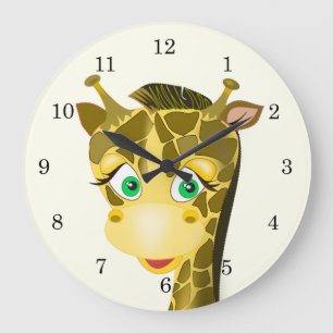 Niedliches Baby Giraffe - Große Wanduhr