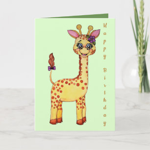 Niedliches Baby-Giraffe Karte